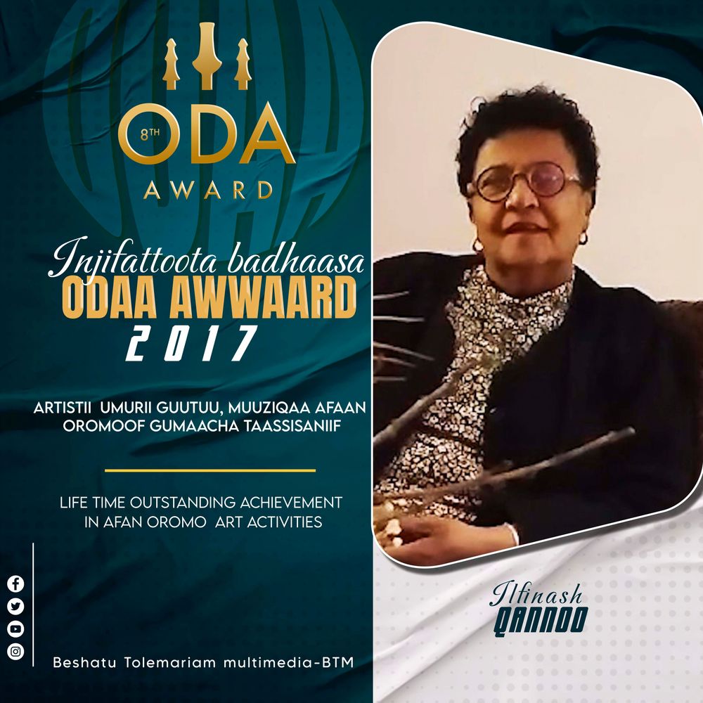 Elfinesh Qannoo lifetime achievement 8th Odda Awards Winner